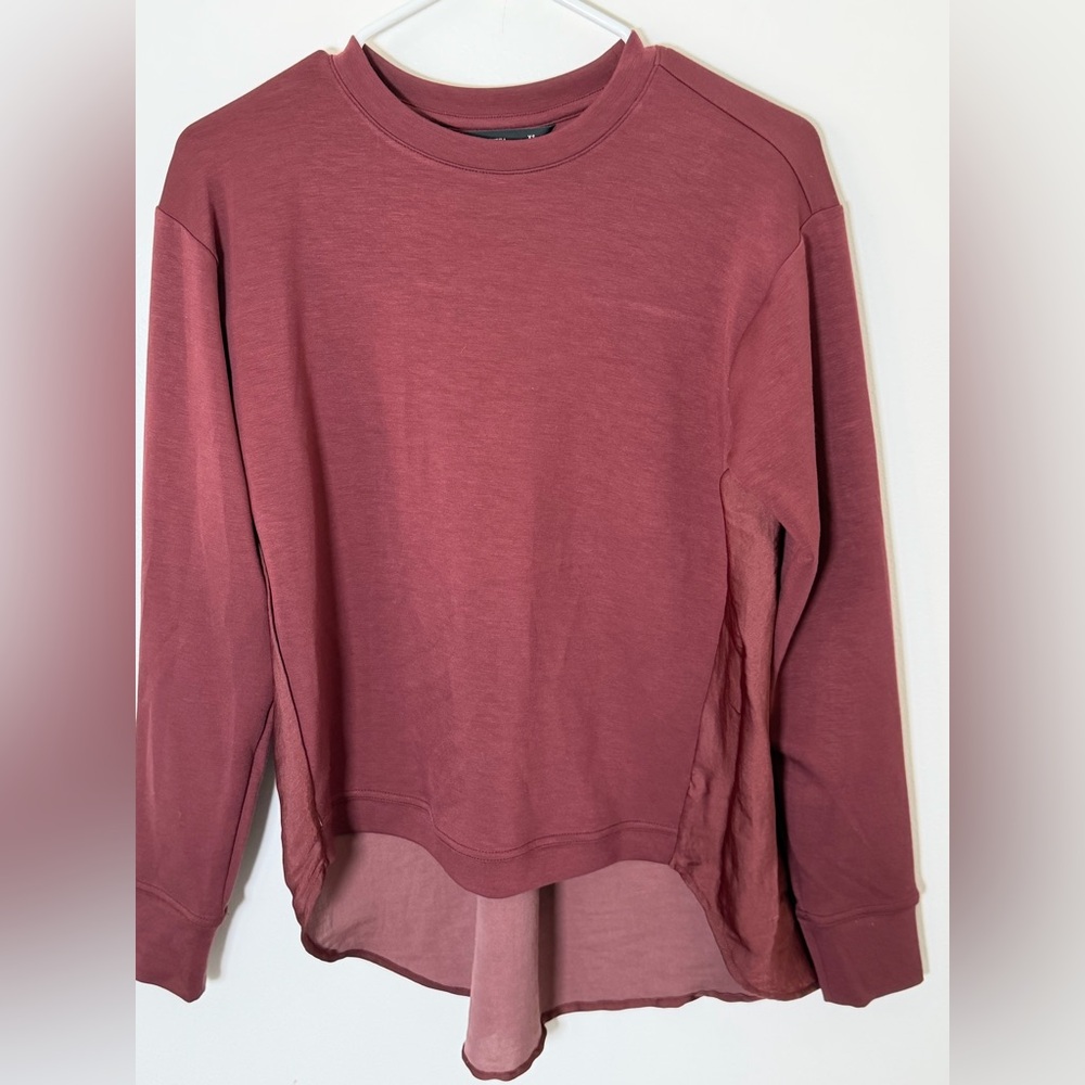 Simply Vera Vera Wang Maroon Long Sleeve Top With Blousy Back